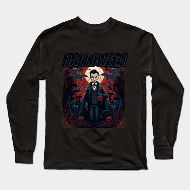 Halloween, vampire, bats Long Sleeve T-Shirt by Pattyld